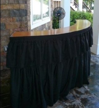 7FT Serpentine Bar Table with Riser